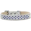 Unconditional Love Sprinkles Ice Cream Blue Crystals Dog CollarSilver Size 16 UN797290